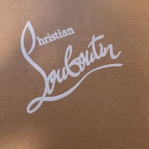 Black 3” Louboutin heels, never worn.